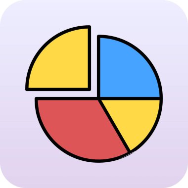 Pasta grafiği simgesi. düz biçim