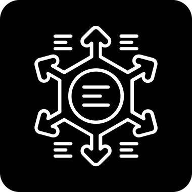 Bir virüs simgesinin vektör illüstrasyonu