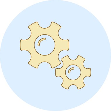 dişli simgesi vektör illüstrasyonu