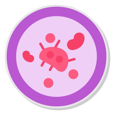 Bakteriler. Web simgesi basit illüstrasyon