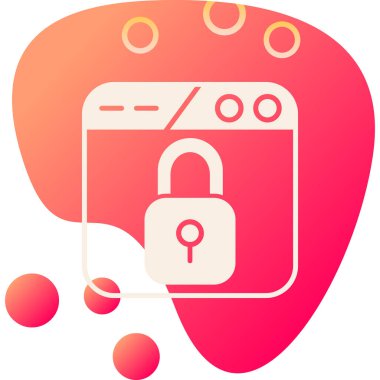 Asma kilit vektör simgesi, vektör illüstrasyonu