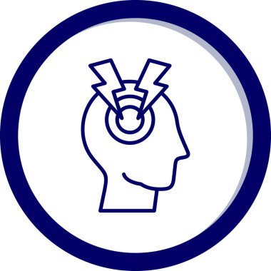 beyin ikonu vektör illüstrasyonu