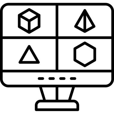 Oyun simgesi. Web illüstrasyonu