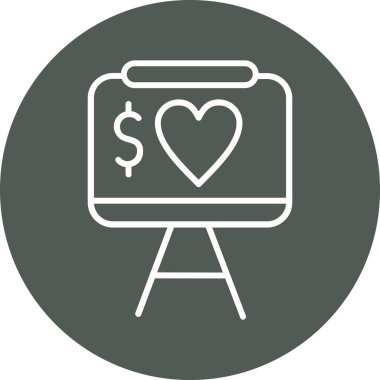 Para için. Web simgesi basit illüstrasyon