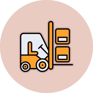 Traktör ikon vektör illüstrasyonu