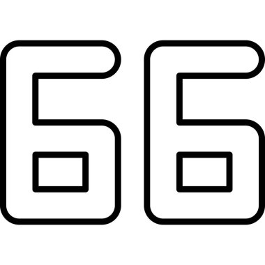 6 numaralı vektör çizgisi tasarımı