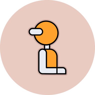 Beyaz tişörtlü, tatlı bir adamın vektör çizimi. Kocaman bir gülümsemesi var..