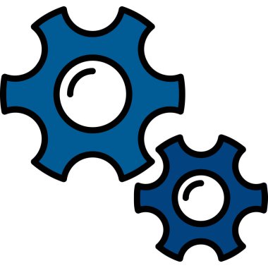 Dişliler. Web simgesi basit illüstrasyon