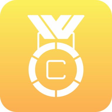 Madalya simgesi, vektör illüstrasyonu