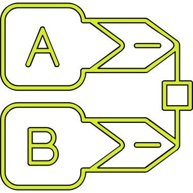 b & b 'nin yeşil ve siyah simgesinin vektör çizimi