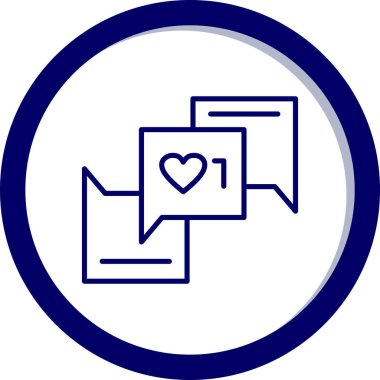 Kalp ikonu. Basit resimleme