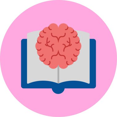 Beyin. Web simgesi basit illüstrasyon