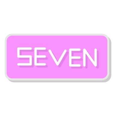 Pembe arka plandaki kelimenin yedisi.