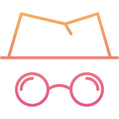 gözlük ve şapka vektör tasarımı