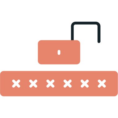 Parola düz vektör simgesi