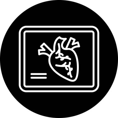 Bir kalp simgesinin vektör illüstrasyonu