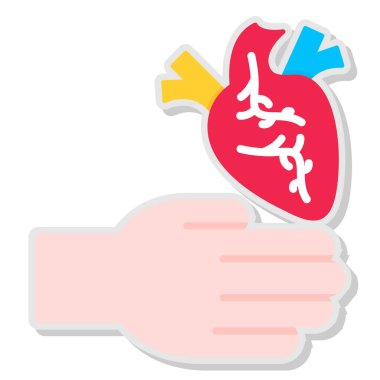 el ve mıknatıs vektör illüstrasyonlu kalp