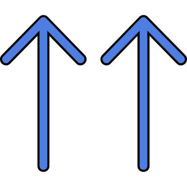 Yönlendirme ok vektör simgesi. biçim düz bicolor kobalt ve gri sembol, beyaz açılar, yuvarlak açılardır.