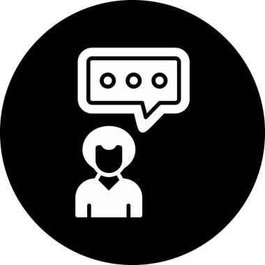 Sohbet simgesinin vektör illüstrasyonu