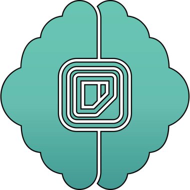 Vektör Beyin simgesi illüstrasyonu