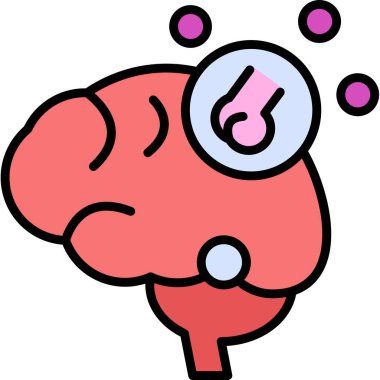 Beyin organı insan simgesi - taslak biçimi