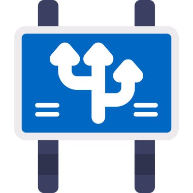 Birden fazla yönü gösteren yol işareti