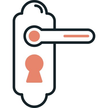 Sıcaklık sıcaklığı simgesi ana hat biçiminde