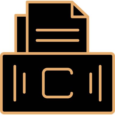 Belge. Web simgesi basit illüstrasyon