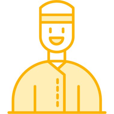 Müslüman şapkalı adam.