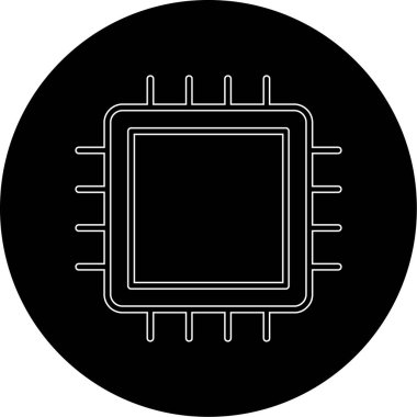 Çip simgesi vektör illüstrasyonu