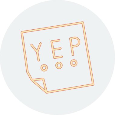 Çemberdeki izole edilmiş bir satır işaretleme simgesinin çizimi