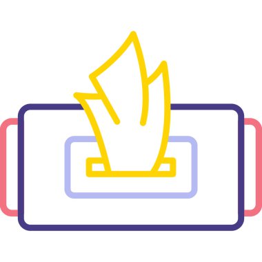 şenlik ateşi ikonu vektör illüstrasyonu