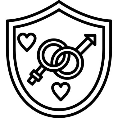 Aşk simgesi vektör illüstrasyonu