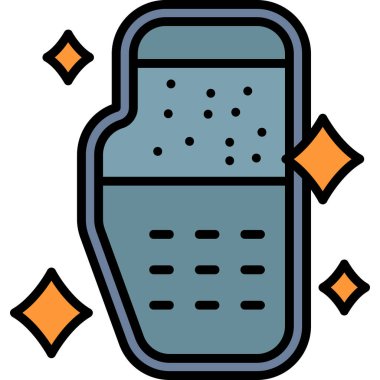 içecek sıcak simgesi dolgulu taslak biçiminde