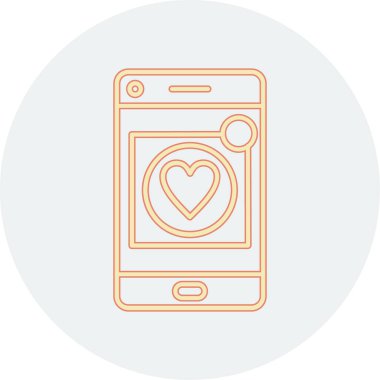 Cep telefonu simgesinin vektör illüstrasyonu