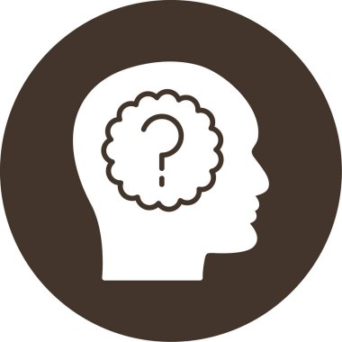 Beyin. Web simgesi basit illüstrasyon