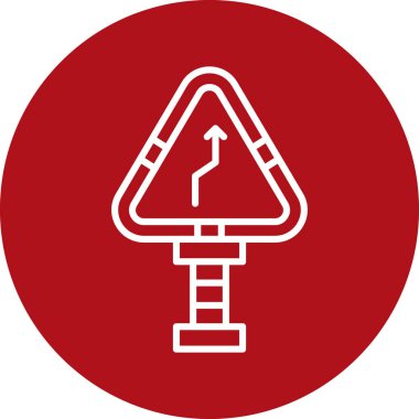 vektör yol simgesi illüstrasyonu