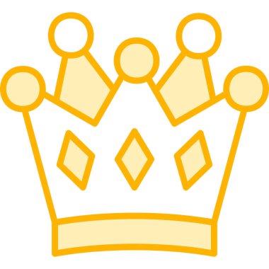 Taç. Web simgesi basit illüstrasyon