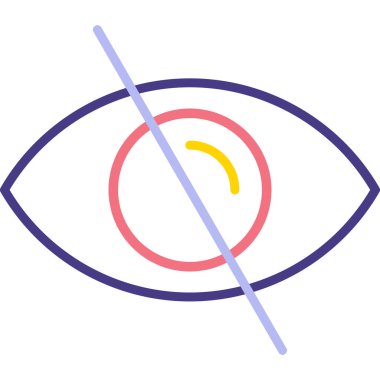 Göz. Web simgesi vektör illüstrasyonu