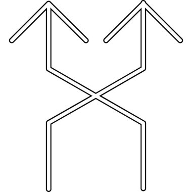 ok ok yönü simgesi ana hat biçiminde