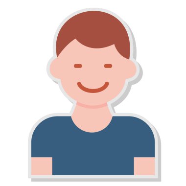 erkek karakter simgesi vektör illüstrasyon tasarımı