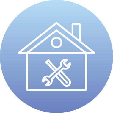 vektör ev tamir simgesi