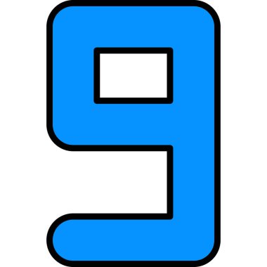 Beyaz arkaplanda mavi numara 8 işareti