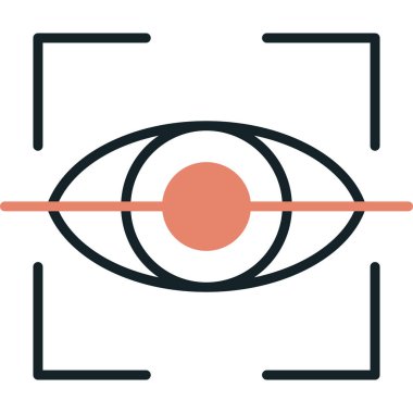 Vizyon renkli vektör simgesi.