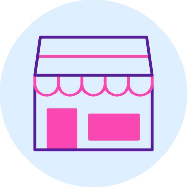 Mağaza. Web simgesi basit illüstrasyon