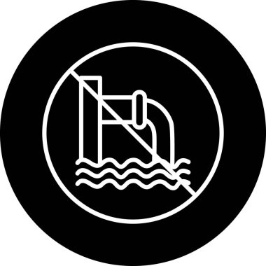 Bir yüzme havuzu simgesinin vektör çizimi