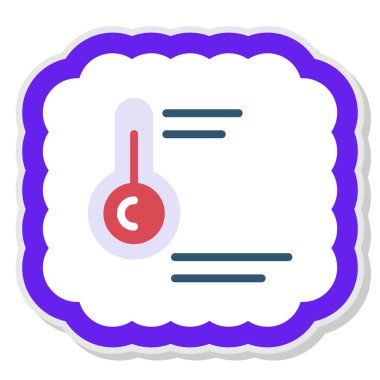 termometre sıcaklığı modern simge, vektör illüstrasyonu