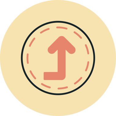 Eğilim biçimi izole edilmiş arkaplanda ok simgesi