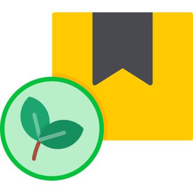 Ekoloji düz renkli vektör simgesi