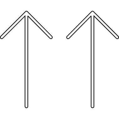 Ok simgesi. İnce çizgi tarzı. vektör izole edilmiş simgesi.